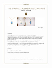 8.93 Ct. Electric Blue Paraiba Tourmaline, Natural Diamond and Pink Tourmaline Pave Pendant, 18K Rose Gold Appraisal