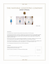 8.93 Ct. Paraiba Tourmaline Natural Diamond Pave Pendant, 18K Rose Gold Appraisal