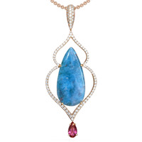 Paraiba Tourmaline 18K Rose Gold pendant