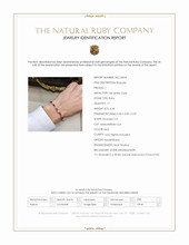 4.30 Ct.Tw.Total Carat Weight Ruby and Natural Diamond Tennis/Line Bracelet, 18K White Gold Scan Report