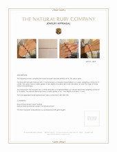 8.19 Ct.Tw. Ruby Natural Diamond Tennis/Line Bracelet, 18K Yellow Gold Appraisal