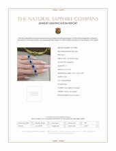10.47 Ct.Tw.Total Carat Weight Sapphire Natural Diamond Tennis/Line Bracelet, 14K White Gold Scan Report