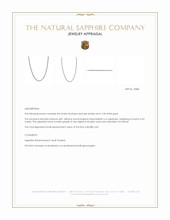 4.23 Ct. Blue Sapphire Tennis/Riviere Necklace, 14K White Gold Appraisal