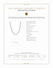 4.23 Ct. Blue Sapphire Tennis/Riviere Necklace, 14K White Gold Scan Report