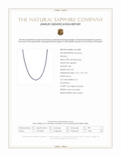 4.23 Ct. Blue Sapphire Tennis/Riviere Necklace, 14K White Gold Scan Report