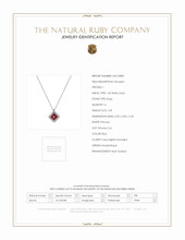 1.09 Ct. Ruby and Diamond Pave Pendant, 14K White Gold Scan Report