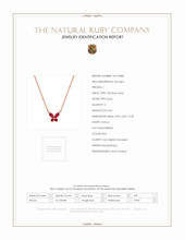0.66 Ct. Ruby and Natural Diamond Halo Pendant, 18K Rose Gold Scan Report