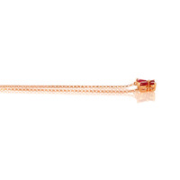 0.66 Ct. Ruby and Natural Diamond Halo Pendant, 18K Rose Gold Image