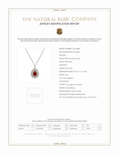 3.08 Ct. Ruby Natural Diamond Pave Pendant, 18K White Gold Scan Report