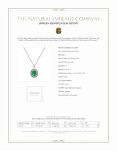 2.77 Ct. Emerald Natural Diamond Pave Pendant, 18K White Gold Scan Report