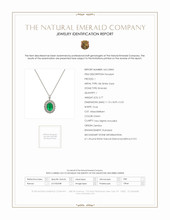 2.77 Ct. Emerald Natural Diamond Pave Pendant, 18K White Gold Scan Report