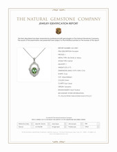 3.73 Ct. Green Garnet and Natural Diamond Pave Pendant, 18K White & Yellow Scan Report