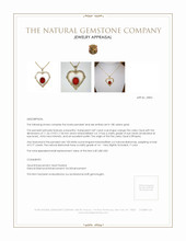 3.87 Ct. Opal Natural Diamond Pave Pendant, 18K Yellow Gold Appraisal