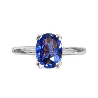 1.14 Ct. Blue Sapphire Solitaire Ring, Platinum 950 Image