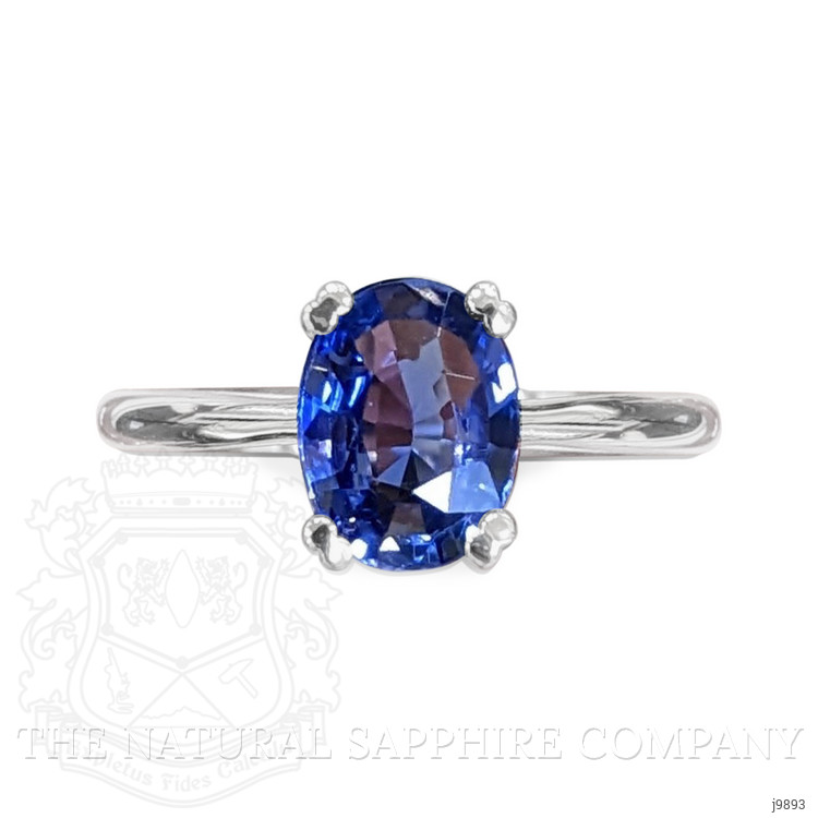1.14 Ct. Blue Sapphire Solitaire Ring, Platinum 950
