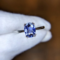 1.14 Ct. Blue Sapphire Solitaire Ring, Platinum 950 Image