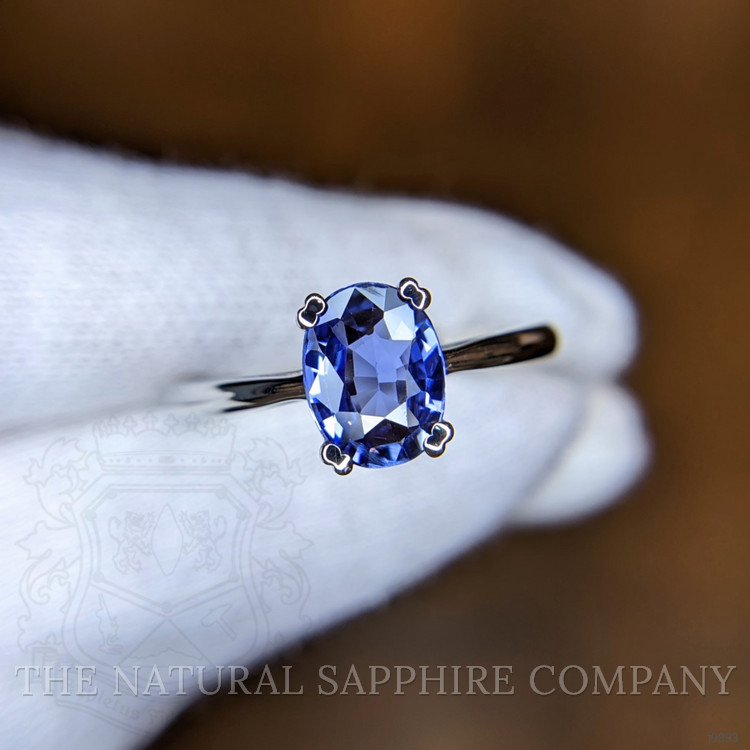 1.14 Ct. Blue Sapphire Solitaire Ring, Platinum 950
