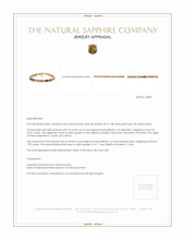 12.65 Ct.Tw.Total Carat Weight Multi Color Sapphire and Natural Diamond Pave Bracelet, 18K White & Yellow Appraisal