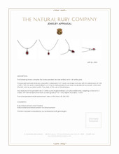 0.27 Ct. Ruby and Natural Diamond Pave Pendant, 14K White Gold Appraisal