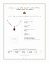 0.27 Ct. Ruby Natural Diamond Pave Pendant, 14K White Gold Scan Report