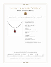 0.27 Ct. Ruby and Natural Diamond Pave Pendant, 14K White Gold Scan Report
