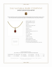 0.27 Ct. Ruby Natural Diamond Pave Pendant, 14K Yellow Gold Scan Report
