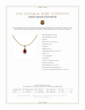 0.27 Ct. Ruby and Natural Diamond Pave Pendant, 14K Yellow Gold Scan Report
