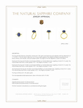 7.38 Ct. Blue Sapphire and Natural Diamond Pave Ring, 14K Yellow Gold Appraisal