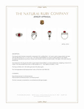 1.42 Ct. Pinkish Red Ruby and Natural Diamond Pave Ring, 18K White & Yellow Appraisal