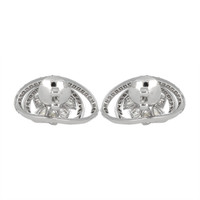 2.08 Ct.Tw. Ruby Natural Diamond Pave Earrings, 18K White Gold Image