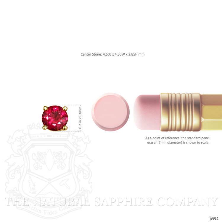 0.95 Ct.Tw. Ruby Studs Earrings, 14K White Gold