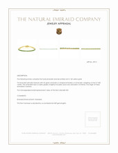 3.80 Ct.Tw. Emerald Tennis/Line Bracelet, 14K Yellow Gold Appraisal