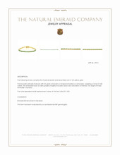 3.80 Ct.Tw. Emerald Tennis/Riviere Bracelet, 14K Yellow Gold Appraisal