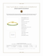 3.80 Ct.Tw. Emerald Tennis/Line Bracelet, 14K Yellow Gold Scan Report