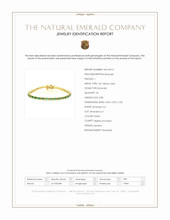 3.80 Ct.Tw.Total Carat Weight Emerald Tennis/Line Bracelet, 14K Yellow Gold Scan Report