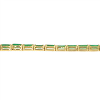 3.80 Ct.Tw. Emerald Tennis/Line Bracelet, 14K Yellow Gold Image