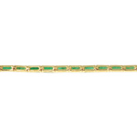 3.80 Ct.Tw. Emerald Tennis/Line Bracelet, 14K Yellow Gold Image