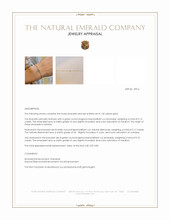 0.12 Ct.Tw.Total Carat Weight Emerald and Natural Diamond Accent Stones Bracelet, 14K Yellow Gold Appraisal