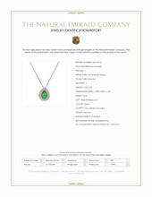 2.00 Ct. Emerald and Natural Diamond Pave Pendant, 14K White & Yellow Scan Report