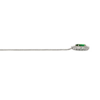 2.00 Ct. Emerald Natural Diamond Pave Pendant, 14K White & Yellow Image