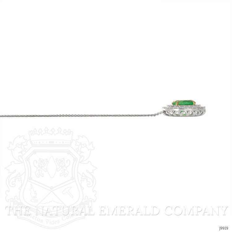 3.71 Ct. Emerald Natural Diamond Pave Pendant, 14K White & Yellow