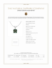 1.01 Ct. Sapphire Natural Diamond Accent Stones Pendant, 14K White Gold Scan Report