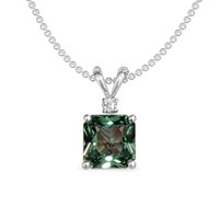 1.01 Ct. Sapphire 14K White Gold pendant