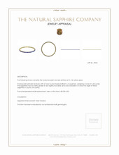 6.08 Ct.Tw. Blue Sapphire Tennis/Line Bracelet, 14K Yellow Gold Appraisal