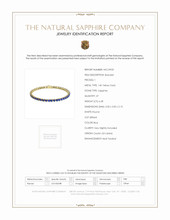 6.10 Ct.Tw. Blue Sapphire Tennis/Line Bracelet, 14K Yellow Gold Scan Report