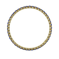 6.10 Ct.Tw. Blue Sapphire Tennis/Line Bracelet, 14K Yellow Gold Image