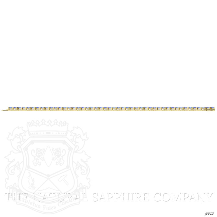 6.10 Ct.Tw. Blue Sapphire Tennis/Line Bracelet, 14K Yellow Gold