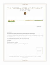 5.42 Ct.Tw. Emerald Tennis/Line Bracelet, 14K Yellow Gold Appraisal