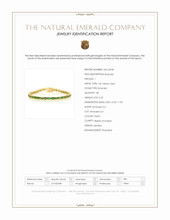 5.42 Ct.Tw.Total Carat Weight Emerald Tennis/Line Bracelet, 14K Yellow Gold Scan Report