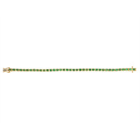 5.42 Ct.Tw. Emerald Tennis/Line Bracelet, 14K Yellow Gold Image
